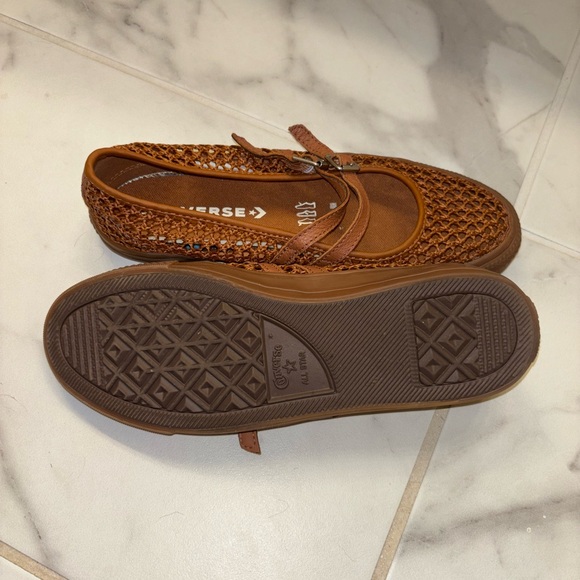 Converse Tan Woven Mary Jane Shoes - Picture 3 of 4